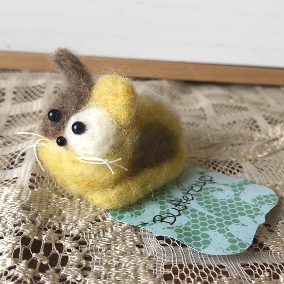 One handmade needle Felted cats kittens - Picture 2 of 14